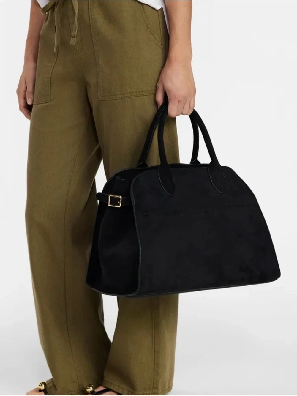 Time and Tru Sage Margaux Style Black Satchel Bag NWT